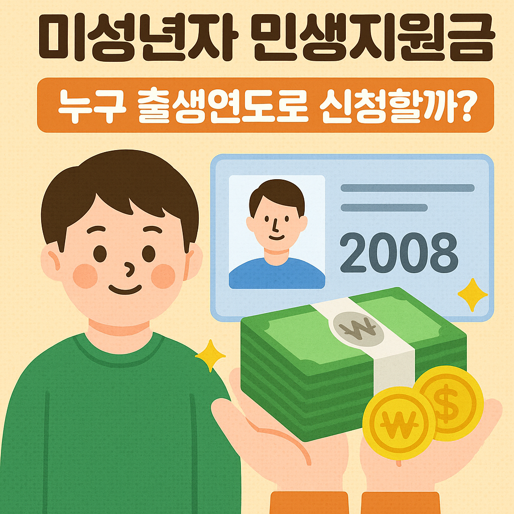 미성년자민생지원금 신청방법 세부안내