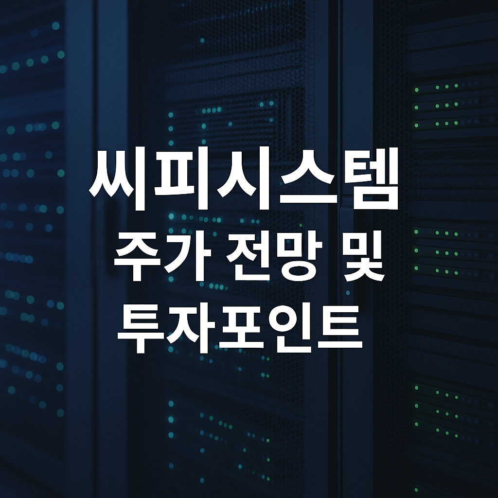 씨피시스템 주가 전망 및 투자포인트 썸네일