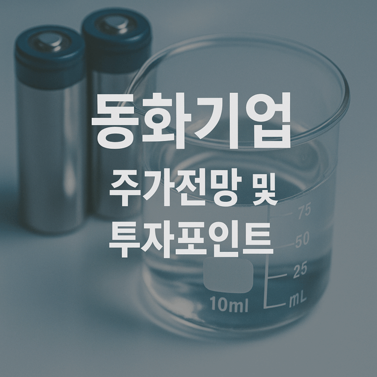 동화기업 주가 전망 및 투자포인트 3가지 분석 (2차전지 전해액 모멘텀)
