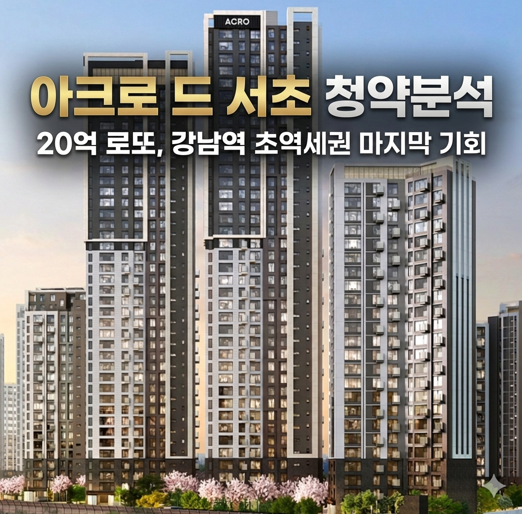 아크로 드 서초 청약 : 20억 로또, 강남역 초역세권 마지막 기회 썸네일