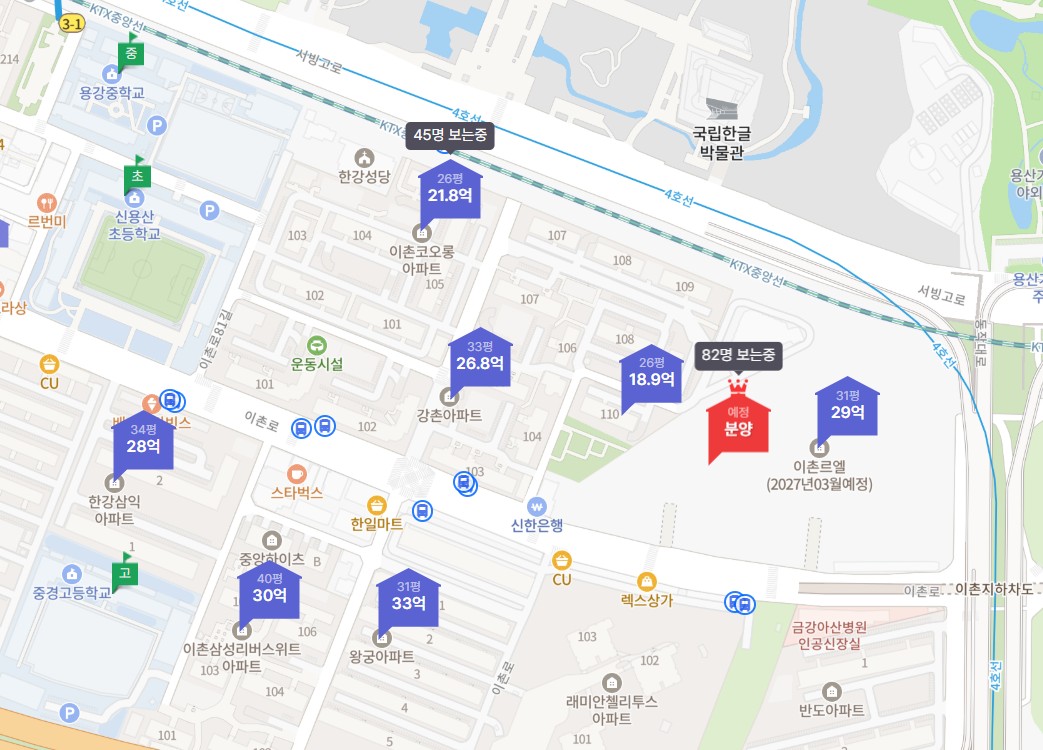 르엘 이촌 예상 분양가와 주변 아파트 시세 비교 분석